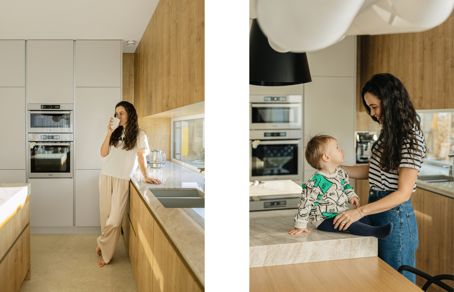 Silvia’s sense of organisation is ever present in her home, but also the happy childhood of her two sons Tomi and Alex.