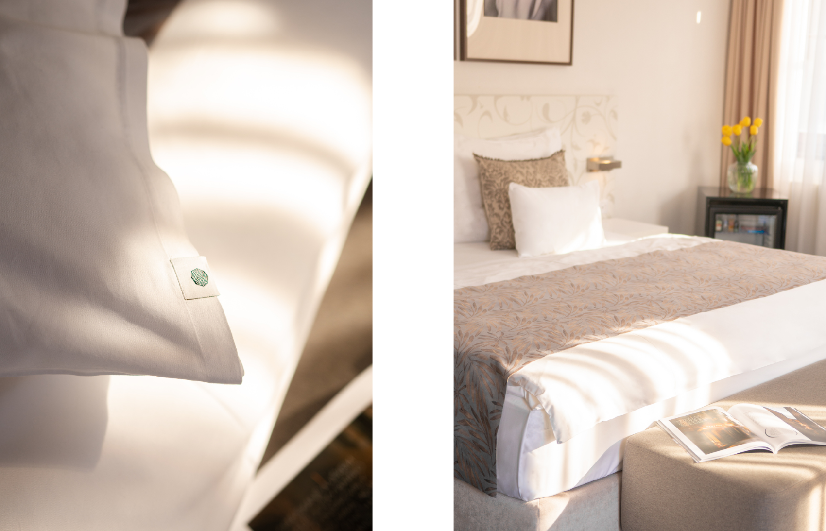 V hoteli Savoy sa vyspíte na našich plachtách Frosty Morning, ktoré dopĺňajú kolekcie obliečok Quiet Jungle.