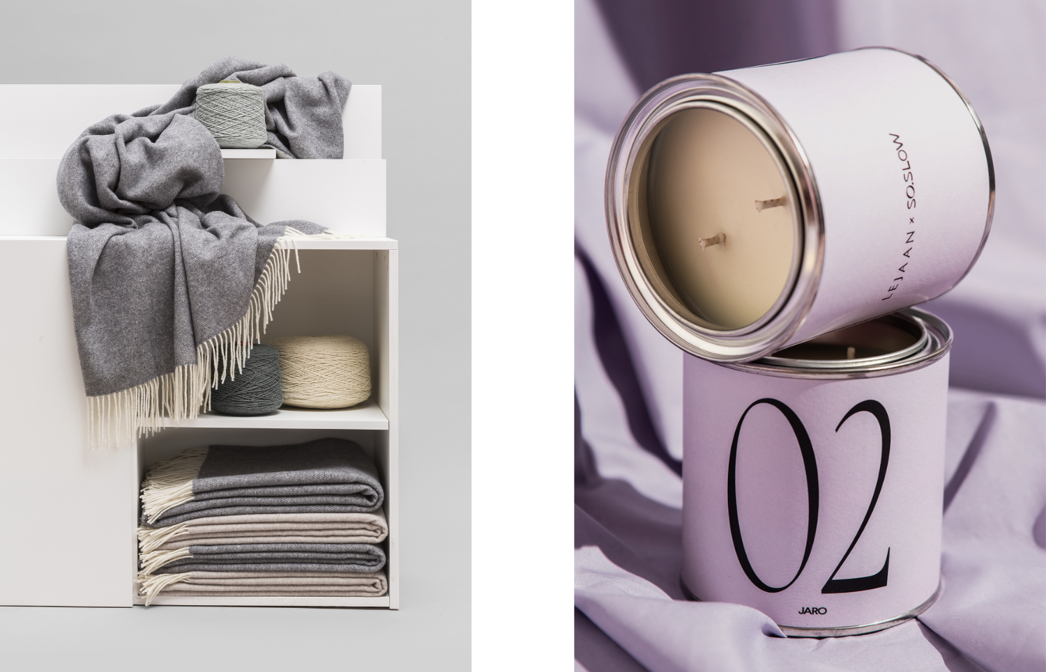 Hodvábna obliečka Delicate Silk, plédy Elegant Cashmere a sviečka JARO