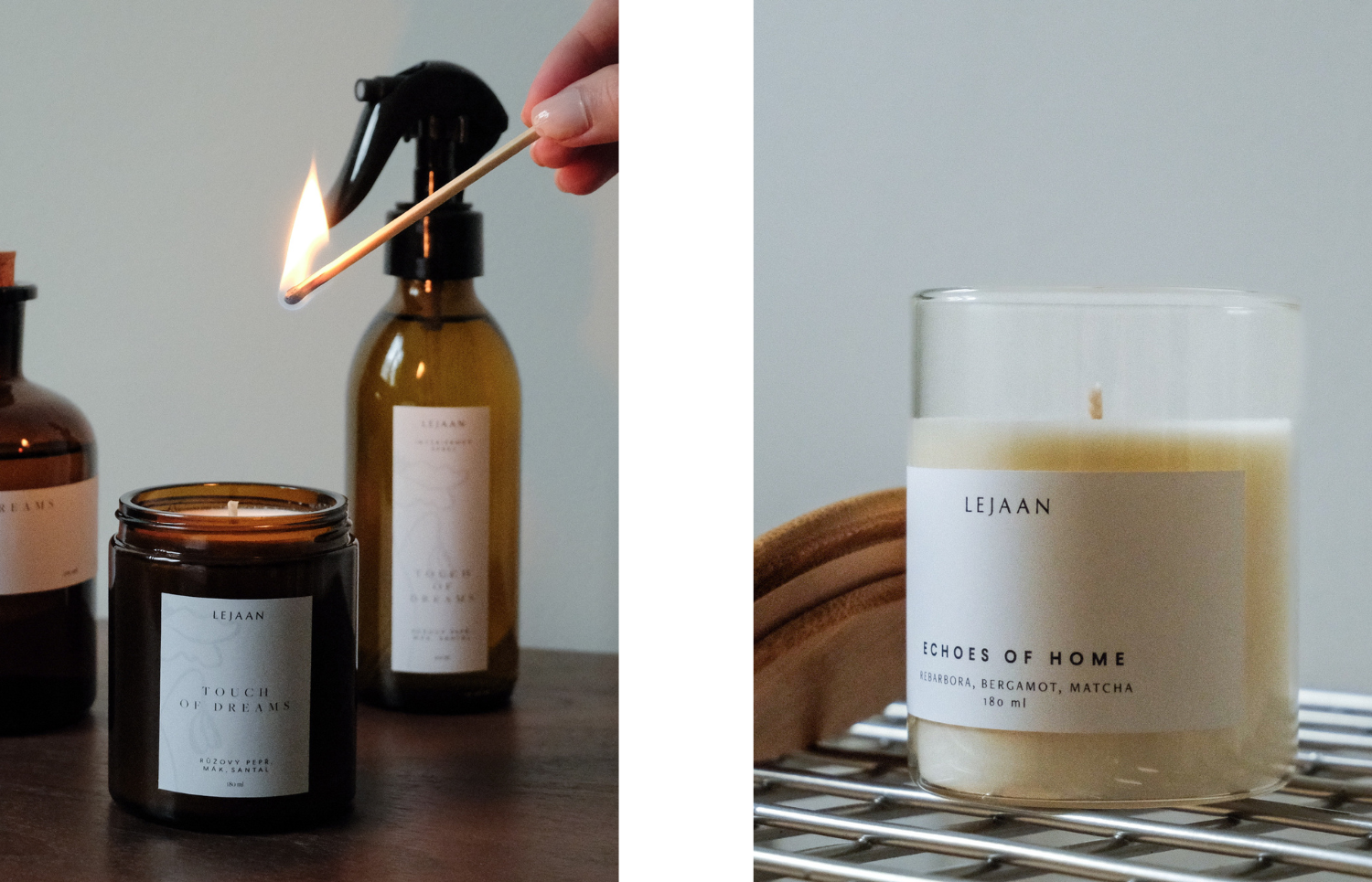 Vône Lejaan sú liate do skla a tvoria ich len prírodné ingrediencie